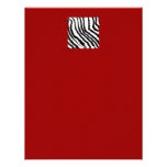 Black Zebra Print Pattern on Deep Red. Custom Invites