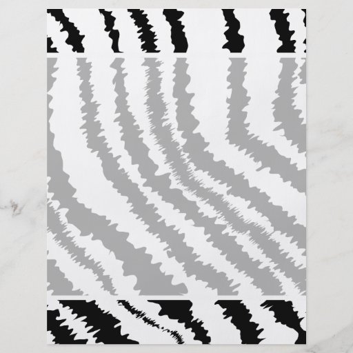 Black Zebra Print Pattern. Personalized Flyer