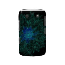 Blackberry Bold-Aqua Giant Fantasy Flower Blackberry Bold Cases
