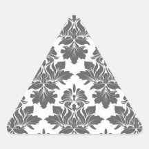 Blackberry damask light grey Preppy Chic Sticker