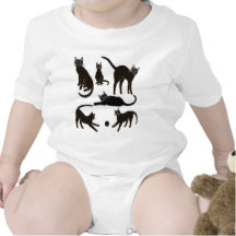 Blackie the Black Cat Infant  Creeper