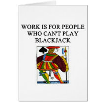 blackjack players delight greeting card