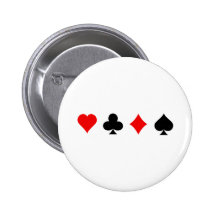 Blackjack / Poker Card Suits: Vector Art: Button