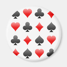 Blackjack / Poker Card Suits: Vector Art: Magnet