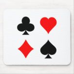 Blackjack / Poker Card Suits: Vector Art: Mouse Pads