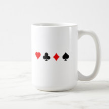 Blackjack / Poker Card Suits: Vector Art: Mugs