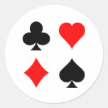 Blackjack / Poker Card Suits: Vector Art: Sticker