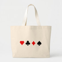 Blackjack / Poker Card Suits: Vector Art: Tote Bag