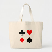 Blackjack / Poker Card Suits: Vector Art: Tote Bag