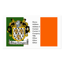 Blackman Coat of Arms Business Cards