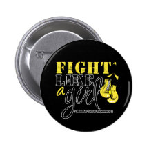 Bladder Cancer Awareness Fight Like a Girl Pinback Button
