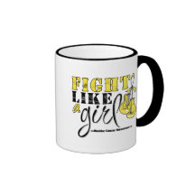 Bladder Cancer Awareness Fight Like a Girl Coffee Mugs