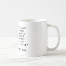 Blaise Pascal Heart Reasons Reason Know Nothing Of Coffee Mug