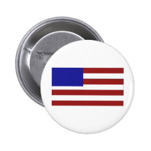 blank American flag Pinback Buttons