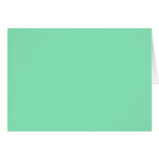 Blank Card with Mint Green Background Zazzle