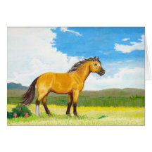 Blank Little Horse on the Prairie Notecard