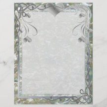 Blank Pearl Essence Paper Colour Silverleaf Personalised Flyer