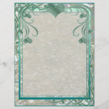 Blank Pearl Essence Paper Colour Teal Personalised Flyer