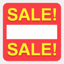 Blank sale discount or price stickers