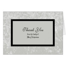 Blank Sympathy Thank You Note Card in Classic Grey