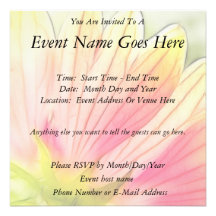 Blanket Flower Petals Close Up Personalised Invite