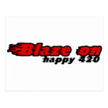 Blaze on Happy 420 Postcards