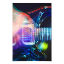 Blazing Electric Guitar Photograph