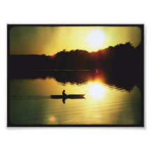 Blazing Sunset Canoe 1 Photo