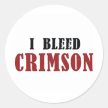 BleedCrimson Round Stickers