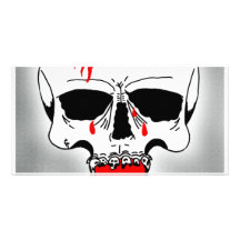 Bleeding Skull Photo Card