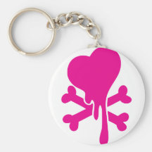 Bleeding Valentine Heart, Valentines Heart Bones Keychains