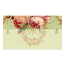 Blenheim Rose- Elegant Sage Green - Place card Business Card Template