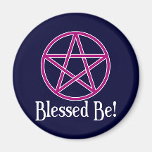 Blessed Be Pentagram Fridge Magnets