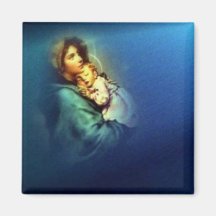 Blessed Virgin Mary and Infant Child Jesus Magnets