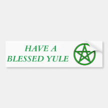 BLESSED YULE BUMPER STICKER