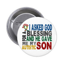 Blessing 5 SON Autism T-Shirts & Apparel Buttons
