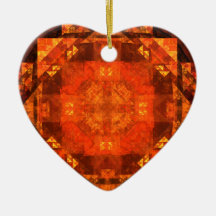 Blessing Abstract Art Heart Ornament