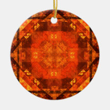 Blessing Abstract Art Round Ornament