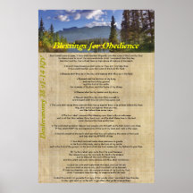 Blessings for Obedience Posters