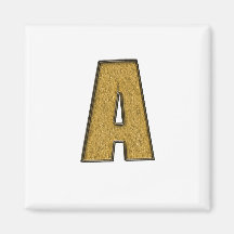 Bling Gold A Fridge Magnet