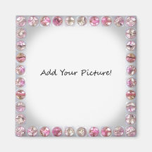 Bling Picture Frame!  Add your own picture. Refrigerator Magnets