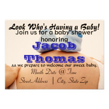 Blissful Baby Shower Personalized Announcements
