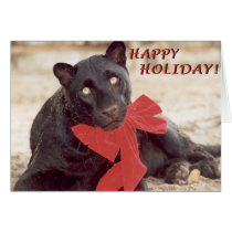 Blk Leopard holiday bow cards