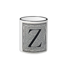 Block Letter "Z" Woodcut Woodblock Inital Coffee Mugs
