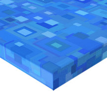 Block Up Blue Gallery Wrapped Canvas