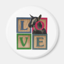 BLOCKS LOVE GOAT FRIDGE MAGNET