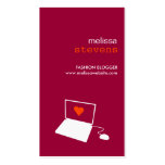 BLOGGER in RED Business Card