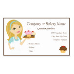 Blonde/Aqua Cupcake Baker/Bakery 4 Business Card