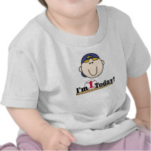 Blonde Boy Baseball 1st Birthday Tshirts