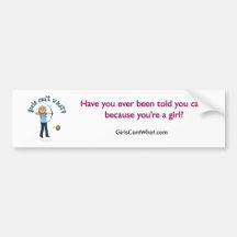 Blonde Female Archery in Blue Bumper Sticker
